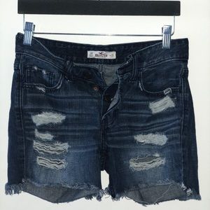 Ripped hollister Jean shorts